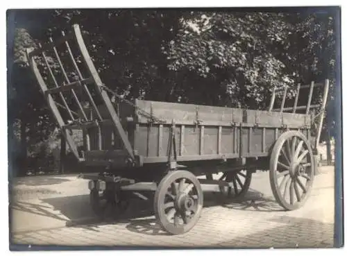 Fotografie Leiterwagen / Kutschwagen für die Landwirtschaft, Wagenfabrik Karl Weinberger Zeppelinstrasse 71 in München