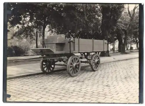 Fotografie Lastwagen-Anhänger / Kutschwagen, Wagenfabrik Karl Weinberger Zeppelinstrasse 71 in München