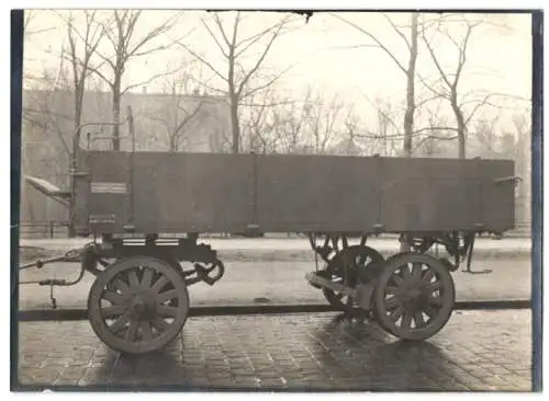 Fotografie Pritschenwagen-Kutschwagen für Heilmann & Littmann, Wagenfabrik Karl Weinberger Zeppelinstrasse 71 in München