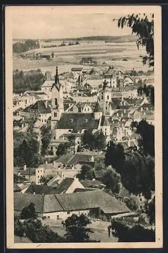 AK Zwettl am Kamp, Ortsansicht vom Berg aus