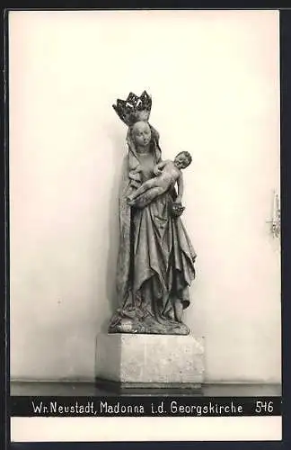 AK Wr. Neustadt, Madonna i. d. Georgskirche