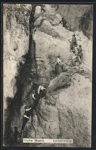 AK Hohe Wand, Leitersteig, Bergsteigergruppe