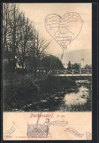 AK Purkersdorf /N.-Oe., Flusspartie im Herbst