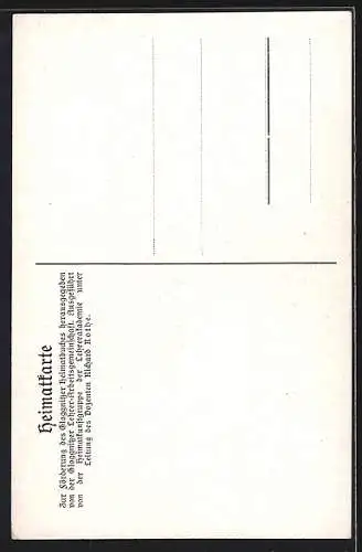 Künstler-AK Gloggnitz, Ausgang der Hartholzstrasse