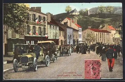 AK Pontaumur, Une halte, Autorennen, Coupe Gordon Bennett 1905