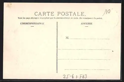 AK Circuit d`Auvergne, Coupe Gordon Bennett 1905, Route de la Baraque sous la Roche Percée, Autorennen