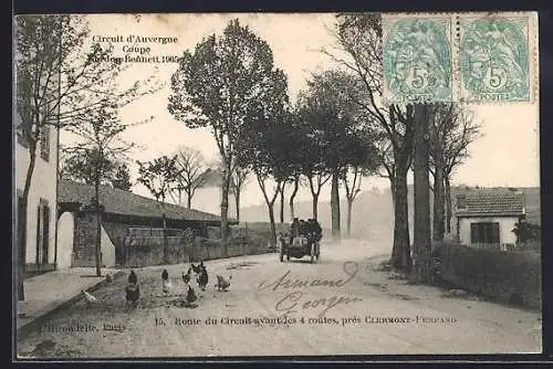 AK Clermont-Ferrand, Circuit d`Auvergne - Coupe Gordon Bennett 1905, Autorennen