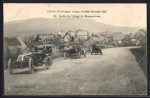 AK Nassagettes, Circuit d`Auvergne. Coupe Gordon Bennett 1905, Autorennen