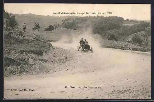 AK Autorennen, Circuit d`Auvergne, Coupe Gordon Bennett 1905, Torunant du Gendarme