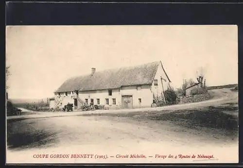 AK Nebouzat, Coupe Gordon Bennett 1905, Circuit Michelin, Virage des 4 Routes