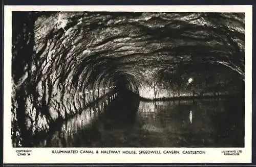 AK Castleton, Illuminated Canal and Halfway House, Speedwell Cavern