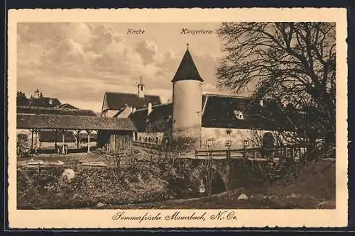 AK Mauerbach /N.-Oe., Kirche und Hungerturm