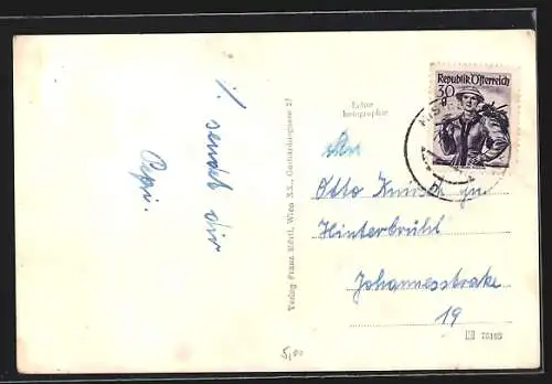 AK Mistelbach /N.-Ö., Städtische Sparkasse mit Strassenpartie