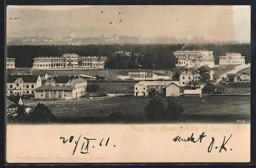 AK Amstetten, Mauer-Oehling, Blick über den Ort