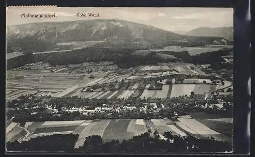 AK Muthmannsdorf, Totalansicht gegen die Hohe Wand