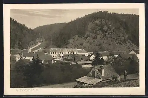 AK Pölla /N.-Oe., Wegscheid am Kamp, Ortsansicht gegen die Berge