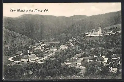 AK Ober-Meisling im Kremstal, Teilansicht mit Kirche