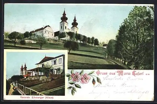 AK Maria Taferl, Panorama und Veranda Eilnberger (Klaus)