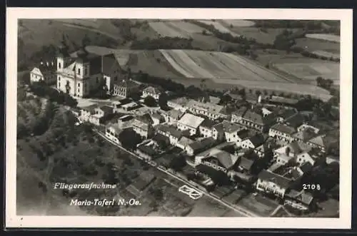 AK Maria Taferl /N.-Oe., Ortsansicht vom Flugzeug aus