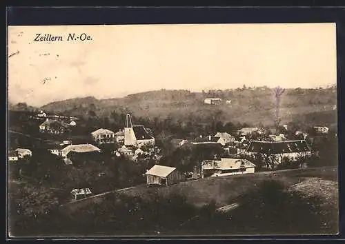 AK Zeillern /N.-Oe., Ortsansicht aus der Vogelschau