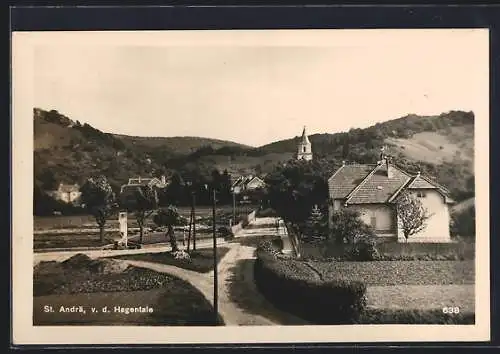 AK St. Andrä vor dem Hagentale, Teilansicht mit Kirche