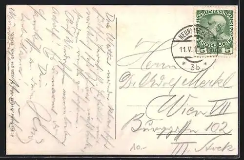 AK Neunkirchen /N.-Oe., Totalansicht gegen die Hohe Wand