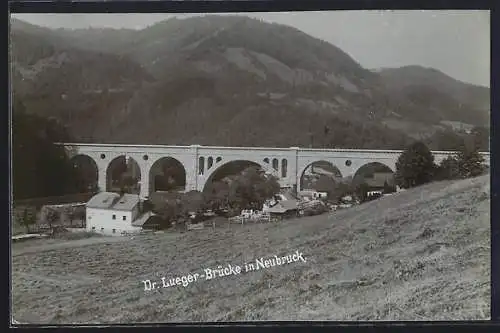 AK Scheibbs /N.-Oe., Neubruck, Aquädukt Dr. Lueger-Brücke