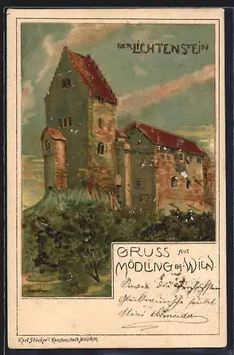 Künstler-AK Mödling, Der Lichtenstein