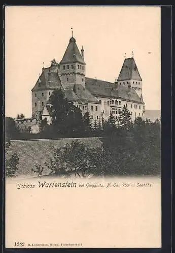 AK Wartenstein bei Gloggnitz, Blick auf das Schloss