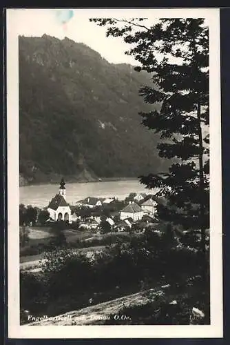 AK Engelhartszell a. d. Donau, Teilansicht mit Kirche