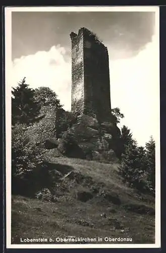 AK Lobenstein b. Oberneukirchen, Ruine der Burg