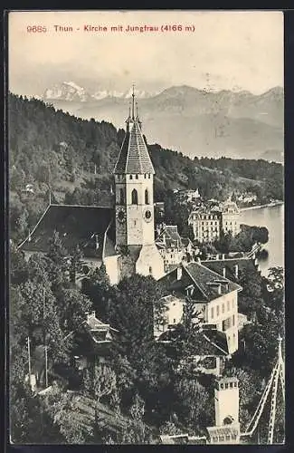 AK Thun, Kirche mit Jungfrau