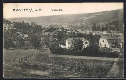 AK Wöllersdorf, Panorama der Ortschaft