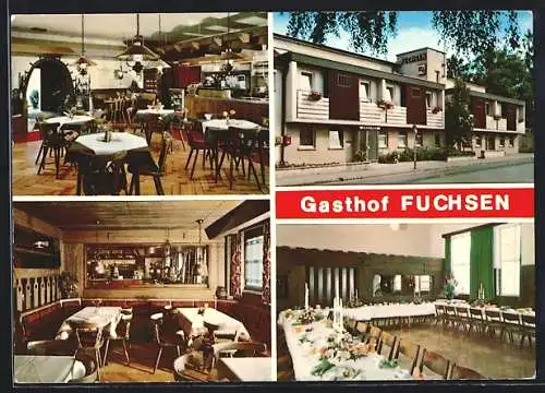 AK Kirchheim-Teck, Gasthof Fuchsen mit Innenansicht