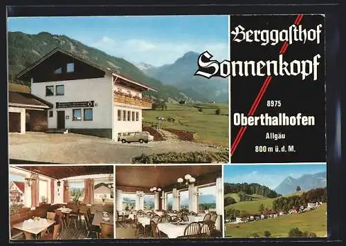 AK Oberthalhofen /Allgäu, Berggasthof Sonnenkopf, Bes. Fam. Hans Holderried