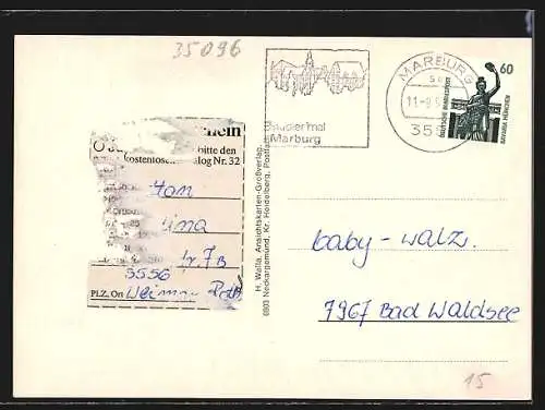 AK Roth, Kirche, Strassenpartie, Panorama, Lahnpartie