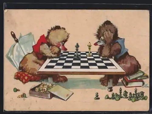AK Bären spielen eine Partie Schach