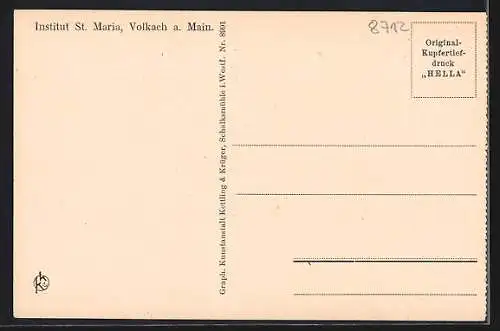AK Volkach a. Main, Institut St. Maria, im Friedrichs-Gängle