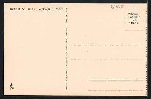 AK Volkach, Institut St. Maria, Kleiner Speisesaal