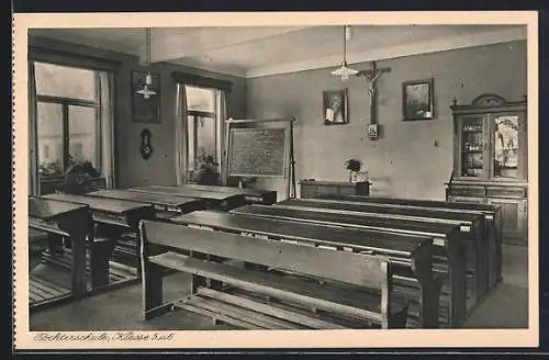 AK Volkach, Institut St. Maria, Töchterschule, Klasse 5 u. 6, Innenansicht