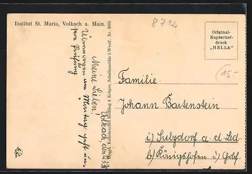 AK Volkach, Institut St. Maria, Zeichensaal