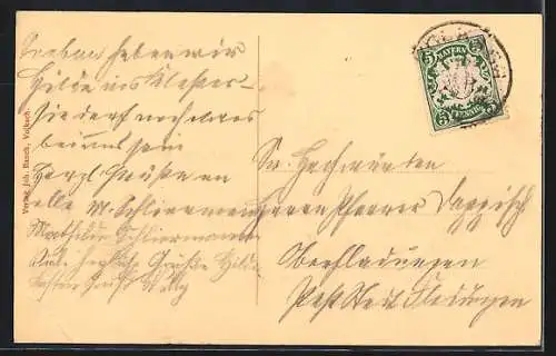AK Volkach a. M., Stadtmauerpartie