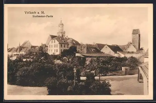 AK Volkach a. M., Partie an der Stadtmauer