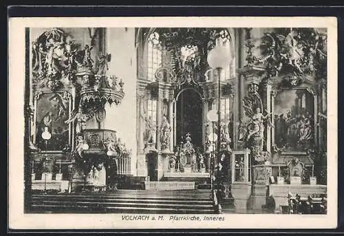 AK Volkach / Main, Pfarrkirche, Innenansicht