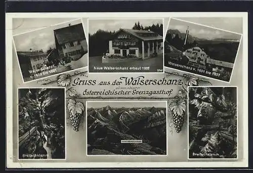 AK Walserschanz, Ehemaliger österreichischer Grenzgasthof, Breitachklamm