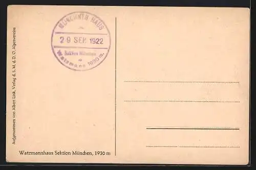 AK Watzmannhaus der Sektion München