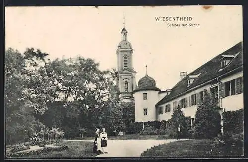 AK Wiesentheid, Schloss mit Kirche