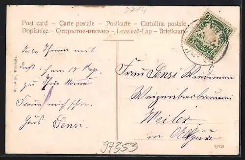 AK Wiesentheid, Schloss mit Kirche