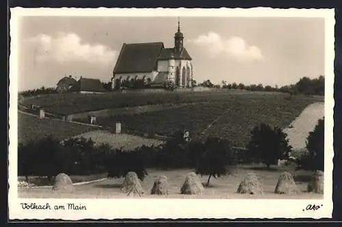 AK Volkach am Main, Wallfahrtskirche St. Maria a.d. Kirchberg