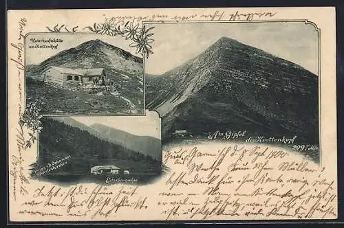 AK Krottenkopf-Hütte, Gipfelpartie, Esterbergalpe